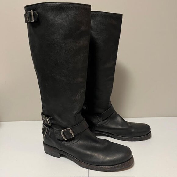 Frye Veronica Slouch Leather Tall Riding Boots US 11 - Picture 1 of 16